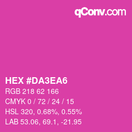 Color code: HEX #DA3EA6 | qconv.com