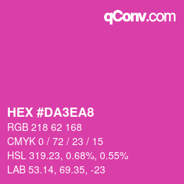 Color code: HEX #DA3EA8 | qconv.com