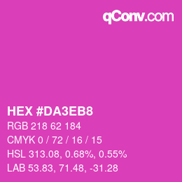 Color code: HEX #DA3EB8 | qconv.com