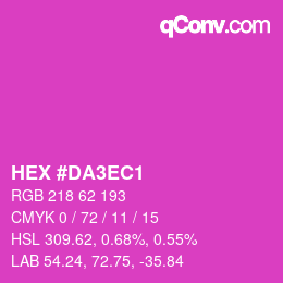 カラーコード: HEX #DA3EC1 | qconv.com