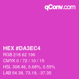Color code: HEX #DA3EC4 | qconv.com