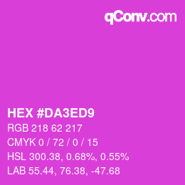 Color code: HEX #DA3ED9 | qconv.com