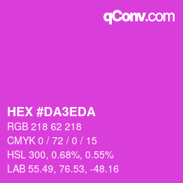 Color code: HEX #DA3EDA | qconv.com