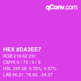Color code: HEX #DA3EE7 | qconv.com