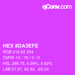 カラーコード: HEX #DA3EFE | qconv.com