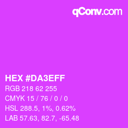 カラーコード: HEX #DA3EFF | qconv.com
