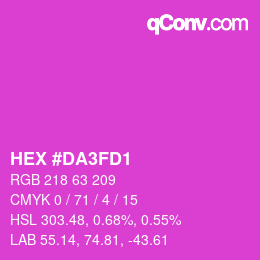 颜色代码: HEX #DA3FD1 | qconv.com