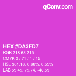 Color code: HEX #DA3FD7 | qconv.com