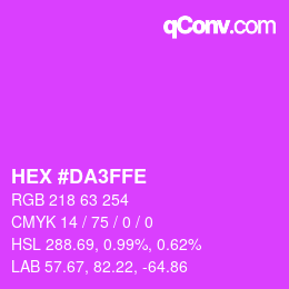 Color code: HEX #DA3FFE | qconv.com