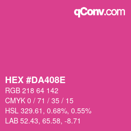Color code: HEX #DA408E | qconv.com