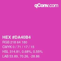カラーコード: HEX #DA40B4 | qconv.com