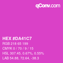 Color code: HEX #DA41C7 | qconv.com