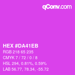 Color code: HEX #DA41EB | qconv.com