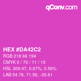 カラーコード: HEX #DA42C2 | qconv.com