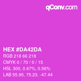 Color code: HEX #DA42DA | qconv.com