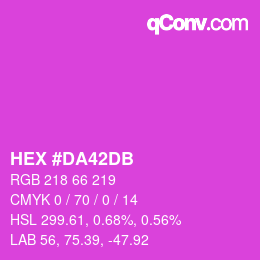 Color code: HEX #DA42DB | qconv.com