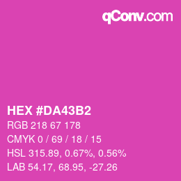 カラーコード: HEX #DA43B2 | qconv.com