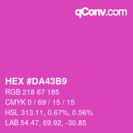 Color code: HEX #DA43B9 | qconv.com