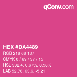Color code: HEX #DA4489 | qconv.com