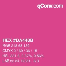 Color code: HEX #DA448B | qconv.com