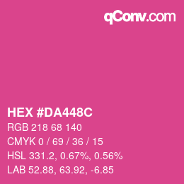 Color code: HEX #DA448C | qconv.com