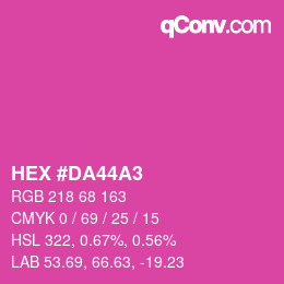 Color code: HEX #DA44A3 | qconv.com
