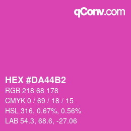 カラーコード: HEX #DA44B2 | qconv.com