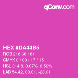カラーコード: HEX #DA44B5 | qconv.com