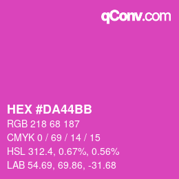 Color code: HEX #DA44BB | qconv.com