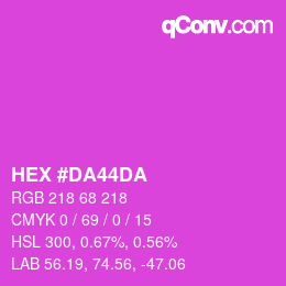 Color code: HEX #DA44DA | qconv.com