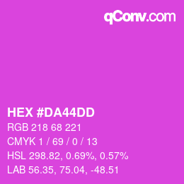 Color code: HEX #DA44DD | qconv.com