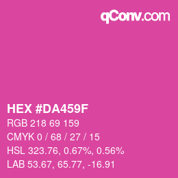 Farbcode: HEX #DA459F | qconv.com