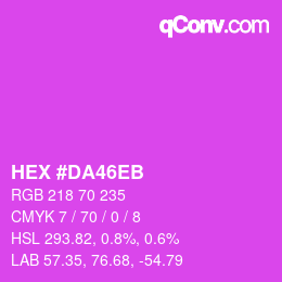 Color code: HEX #DA46EB | qconv.com