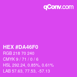 Color code: HEX #DA46F0 | qconv.com