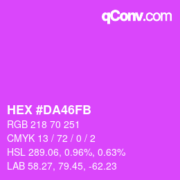 Color code: HEX #DA46FB | qconv.com