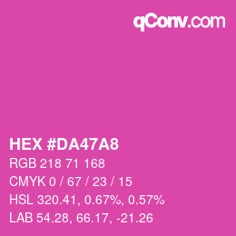 Color code: HEX #DA47A8 | qconv.com