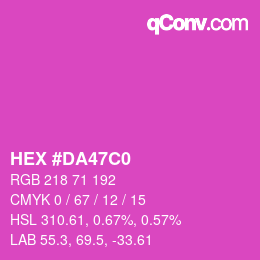 Farbcode: HEX #DA47C0 | qconv.com