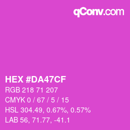 Color code: HEX #DA47CF | qconv.com