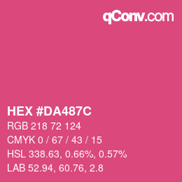 Color code: HEX #DA487C | qconv.com