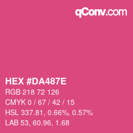 Color code: HEX #DA487E | qconv.com
