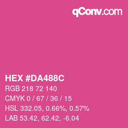 Color code: HEX #DA488C | qconv.com