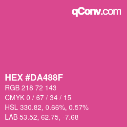 Color code: HEX #DA488F | qconv.com