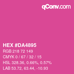 Color code: HEX #DA4895 | qconv.com