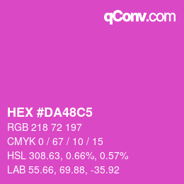 Color code: HEX #DA48C5 | qconv.com
