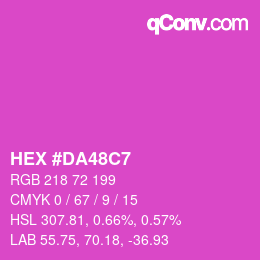 Color code: HEX #DA48C7 | qconv.com