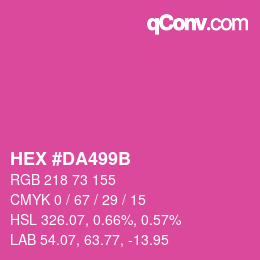 Color code: HEX #DA499B | qconv.com