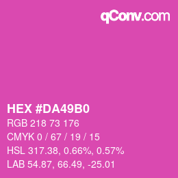 Color code: HEX #DA49B0 | qconv.com