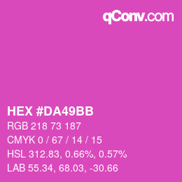 Color code: HEX #DA49BB | qconv.com