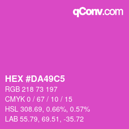 Color code: HEX #DA49C5 | qconv.com