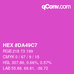 Color code: HEX #DA49C7 | qconv.com